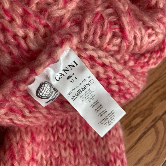 ❌SOLD❌ GANNI Julliard Mohair Tie Back Knit Sweater Medium - Picture 7 of 8